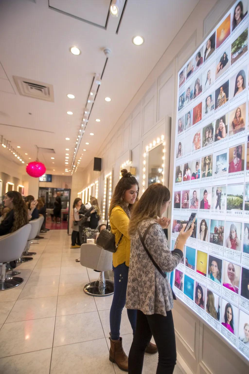 An interactive wall boosting social engagement and marketing.