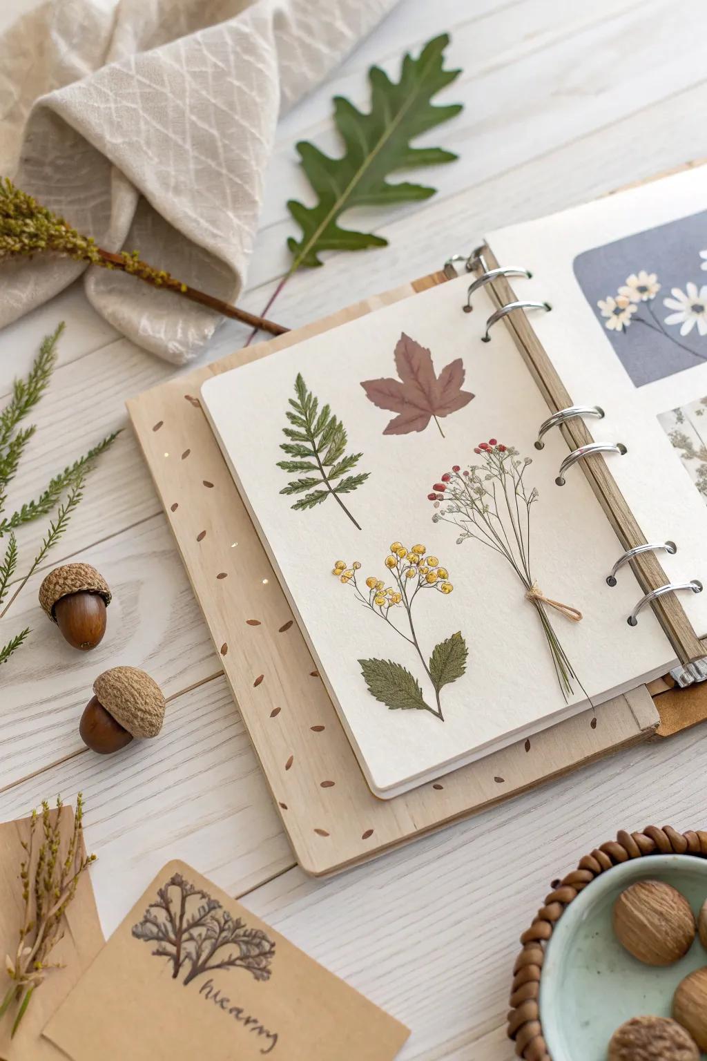Celebrate the seasons with minimalist scrapbook elegance.