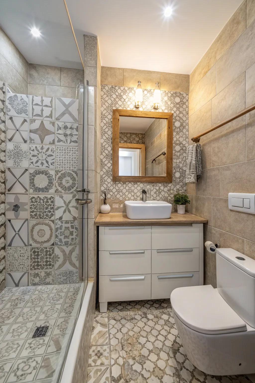 Textured ceramics adding depth and appeal.