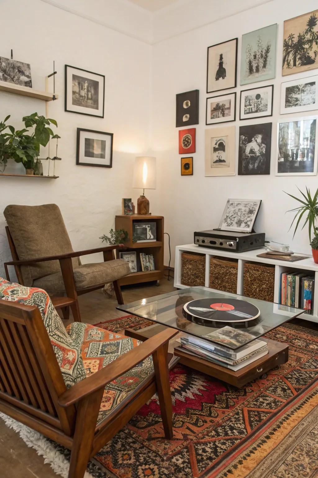 A room where old and new things are beautifully balanced.