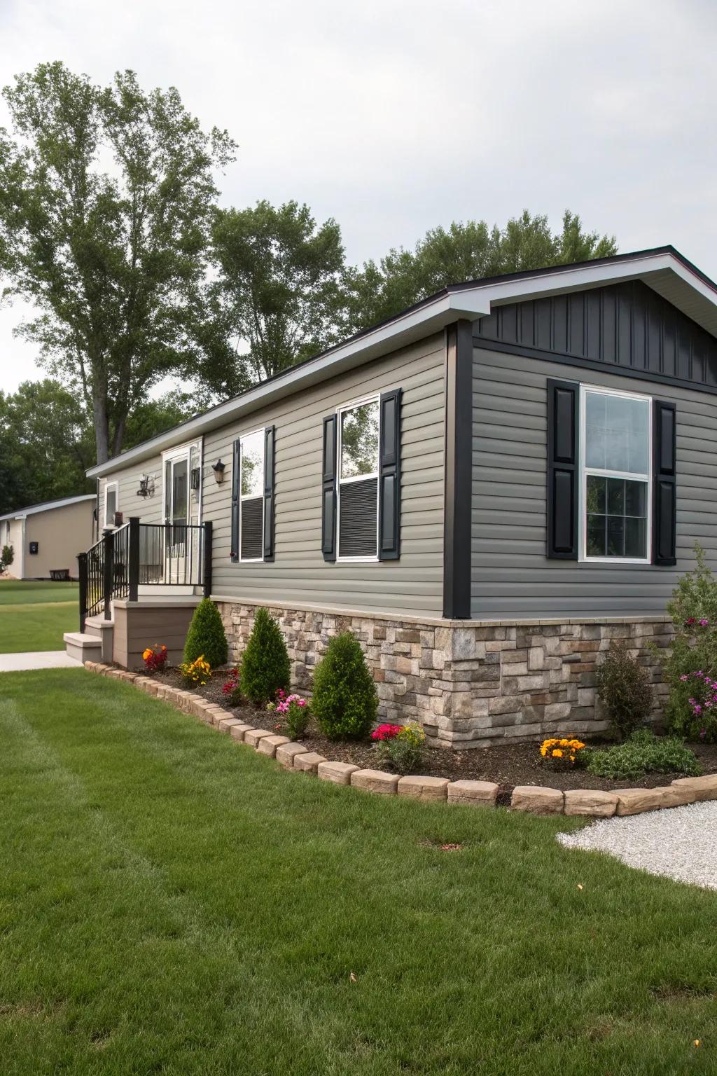 Pebble gray provides a sleek, modern aesthetic with natural harmony.