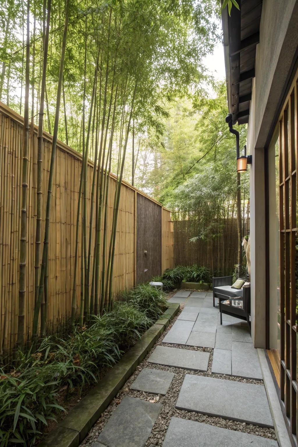 Privacy screens craft intimate, cozy spaces.