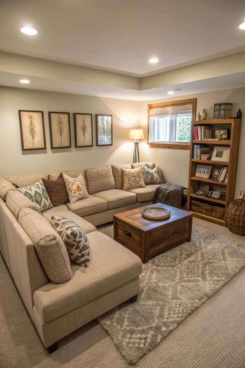 Corner seating maximizes every inch.