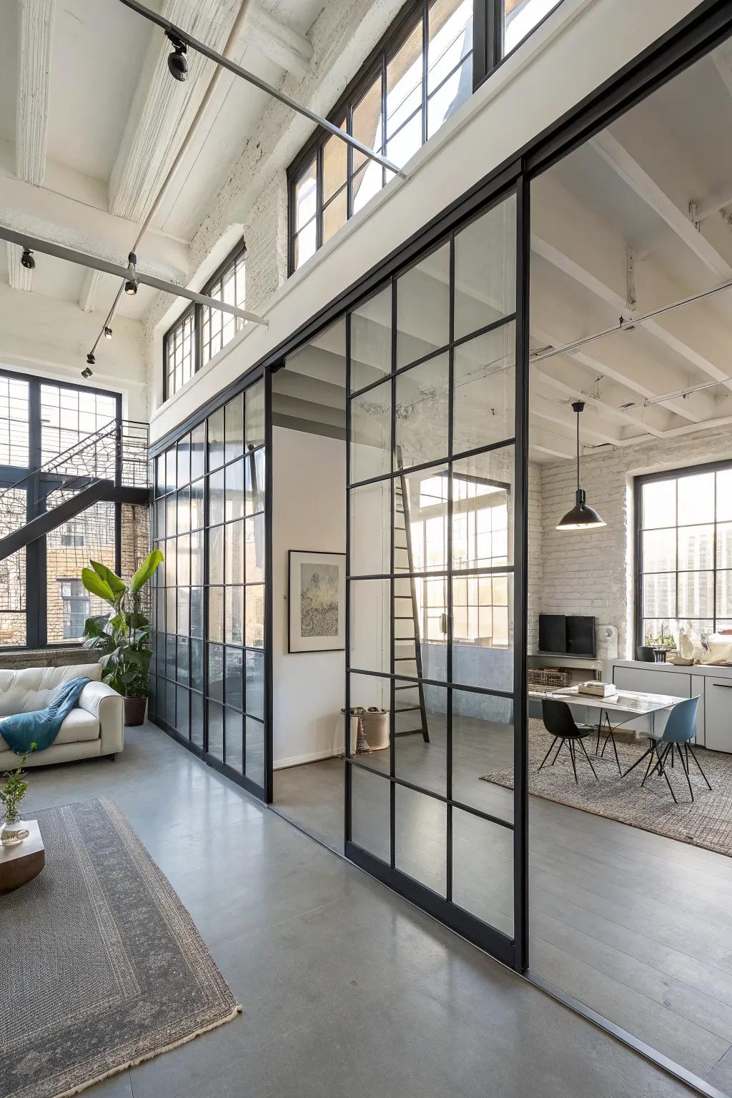 Space partitions provide privacy while maintaining openness.