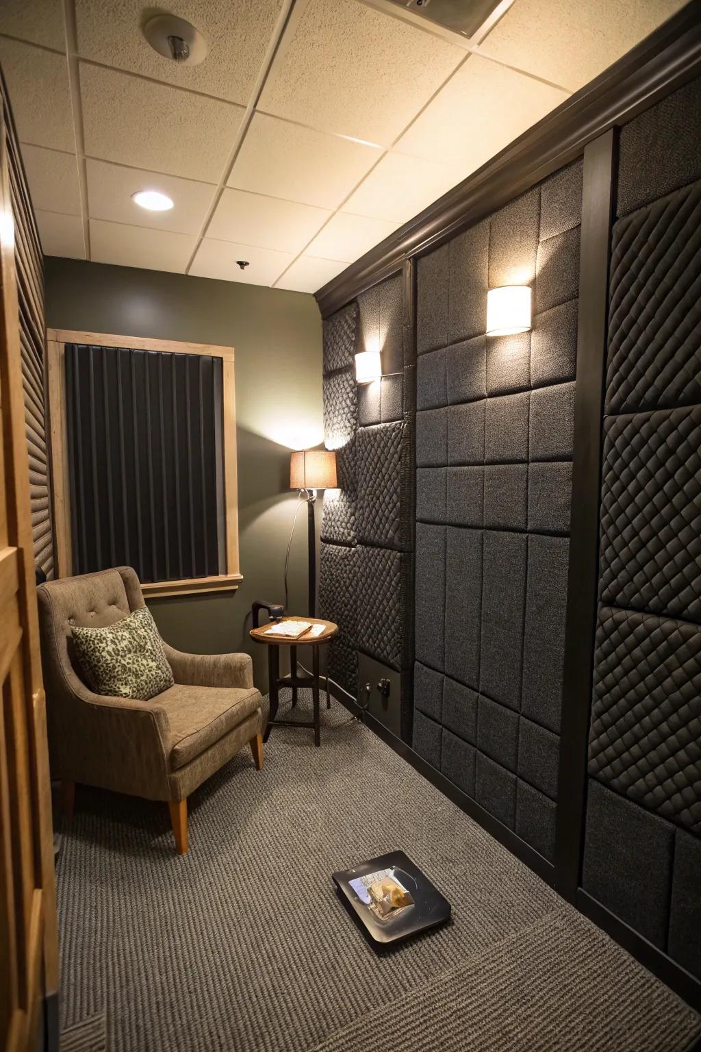 Soundproofing ensures peace and quiet.