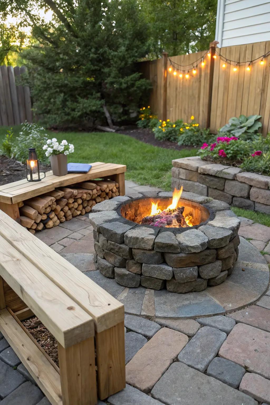 Homemade bonfires add a personal touch to your patio.