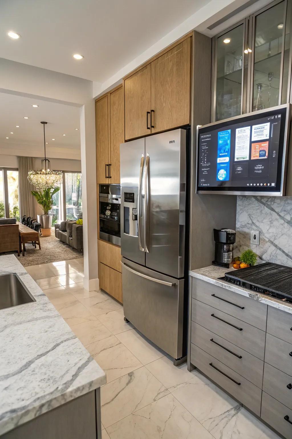Revolutionize your kitchen experience using a smart fridge that keeps you organized and inspired.