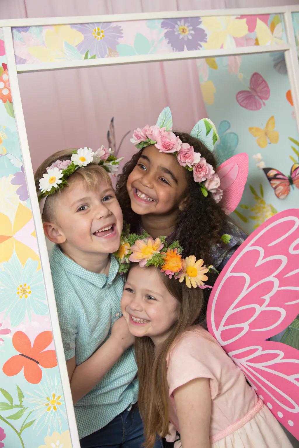 Capturing memories using a springtime photo booth