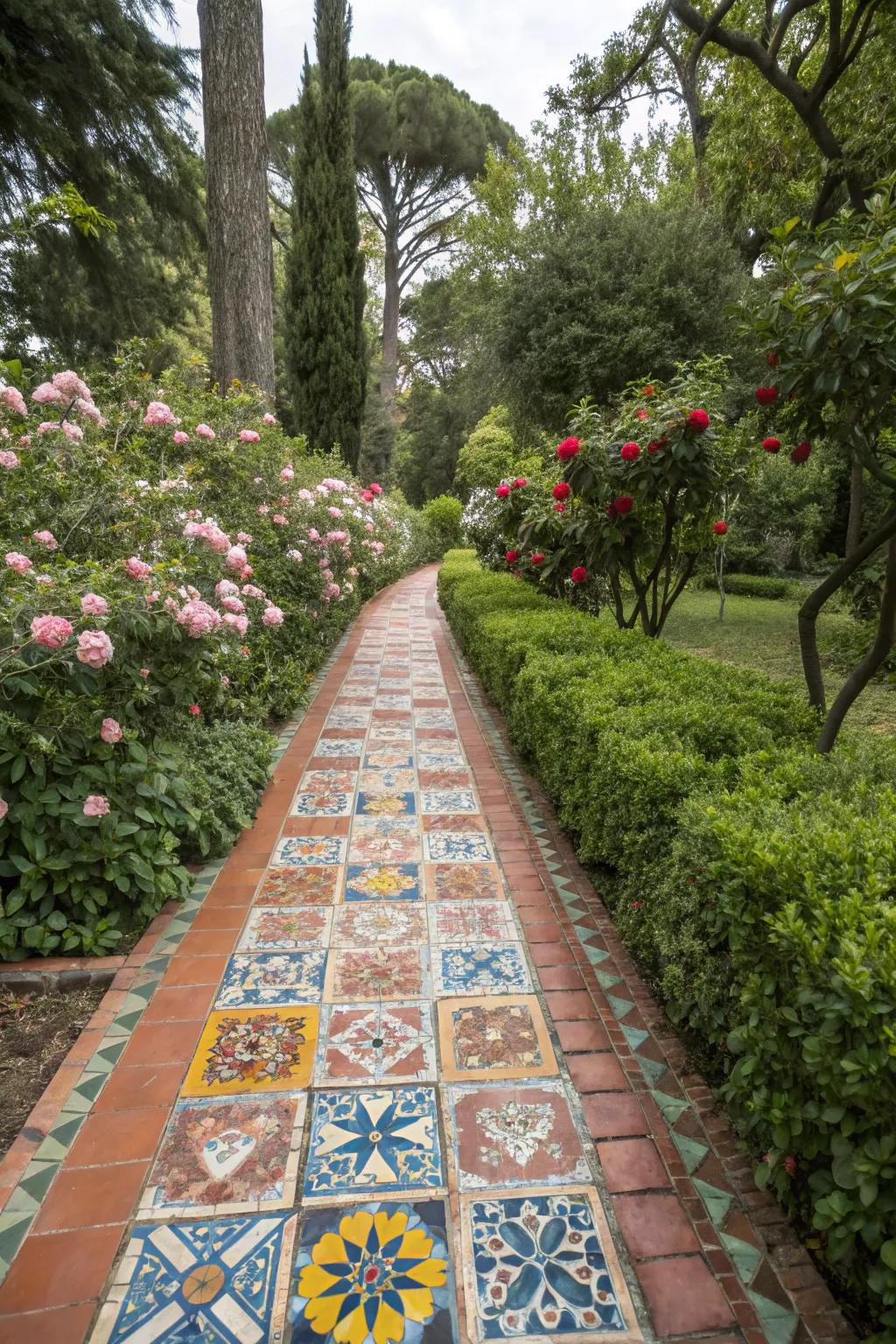 Incorporate enchantment to your garden with a Majolica-tiled path.