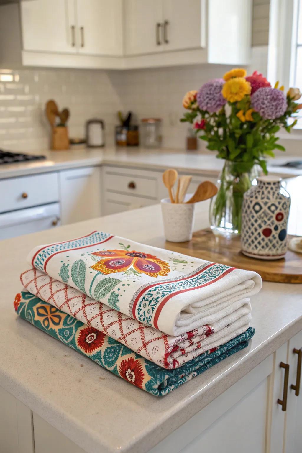 Bespoke tea serviettes contribute style and practicality.
