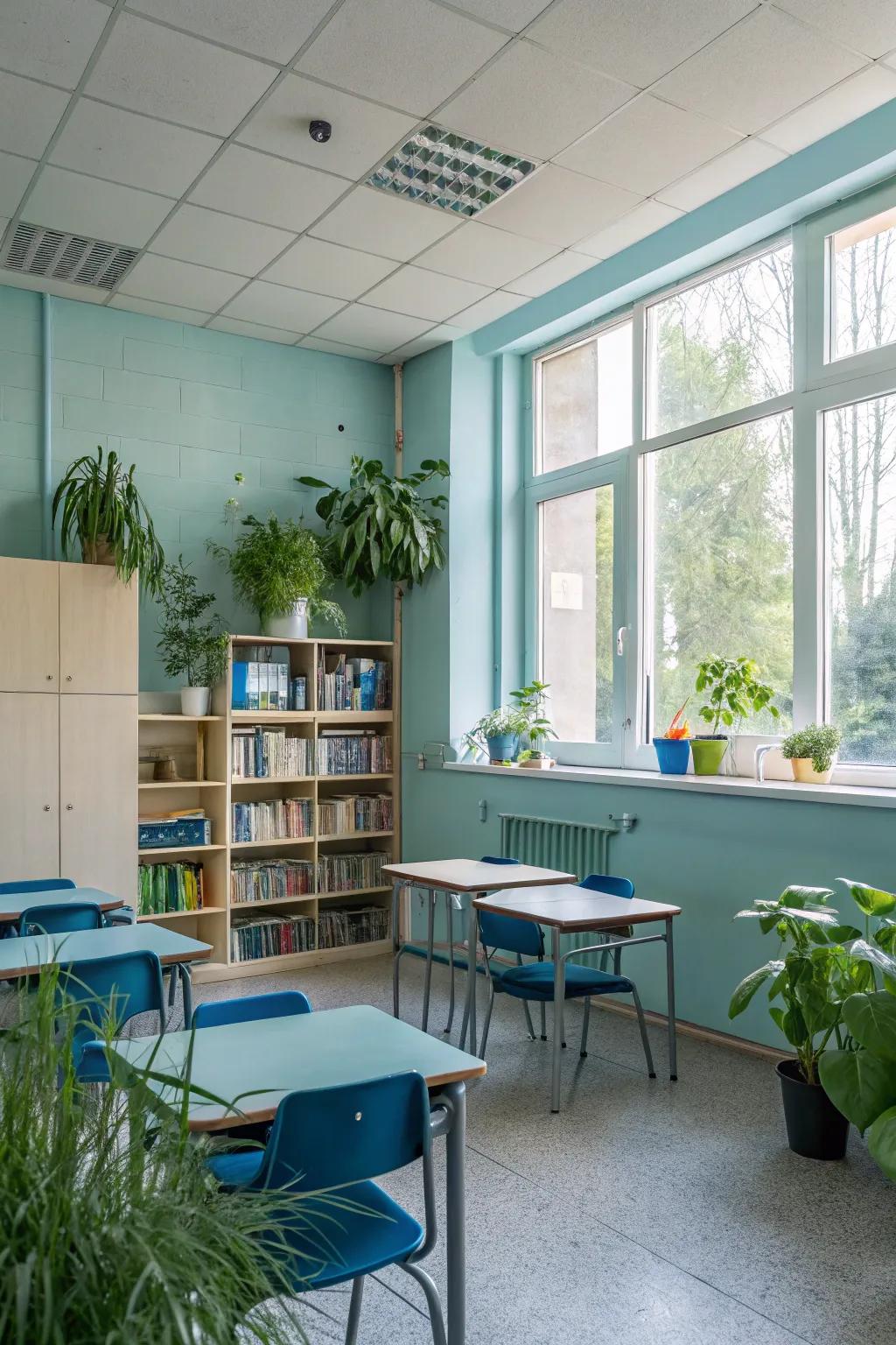 A soothing color scheme improves focus and peace of mind.