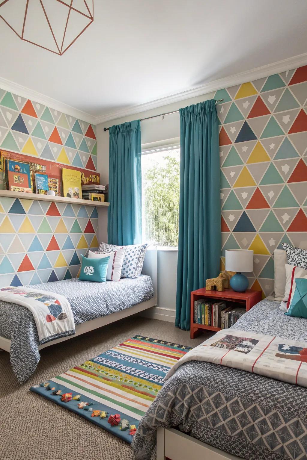 Geometric designs add visual interest