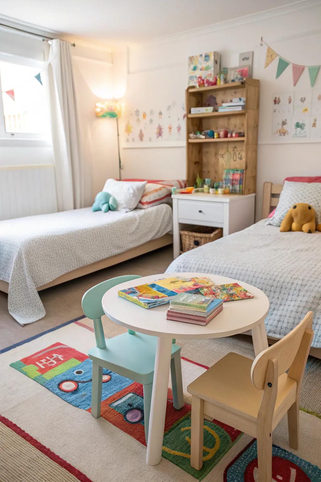 Having an interactive play zone is a great way of reinforcing creativity and sibling bonding.