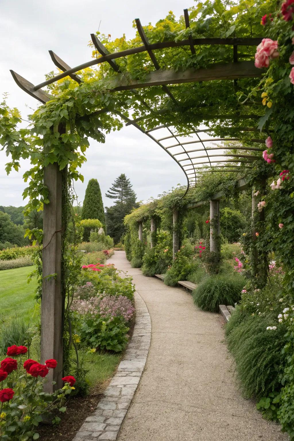 Adding sculptures along paths makes your garden more interesting and encourages exploration.