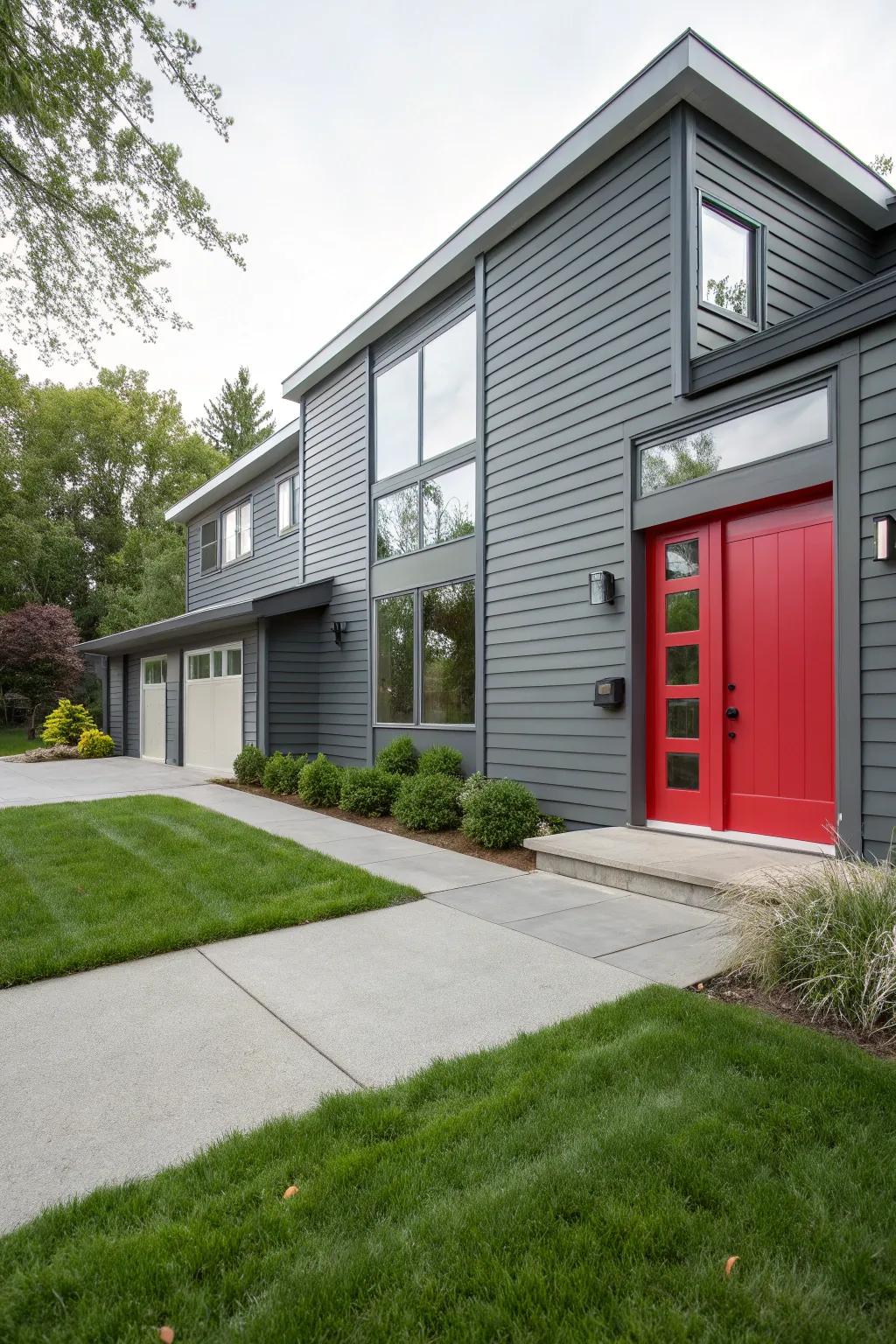 Cool gray cladding offers a sleek and versatile look.