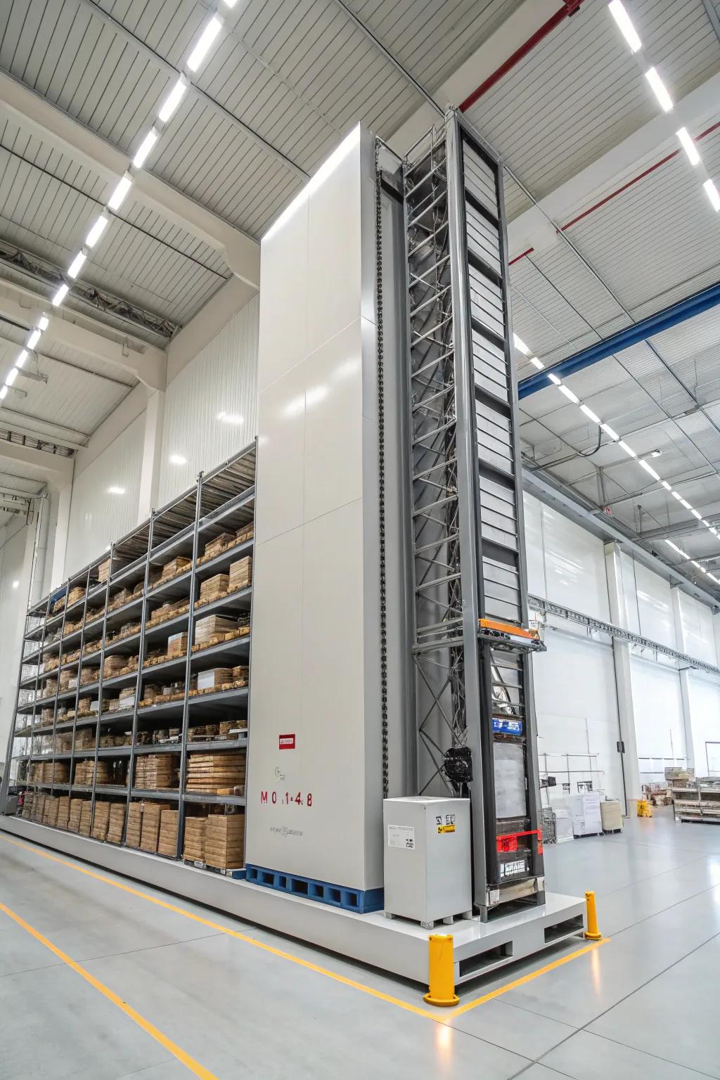 Vertical lift components boost storage density and production.