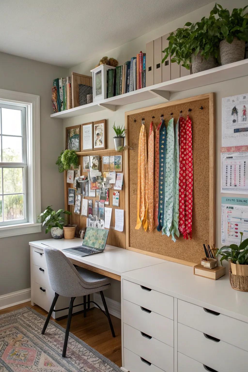 A cork board presentation that inspires ingenuity and flexibility.