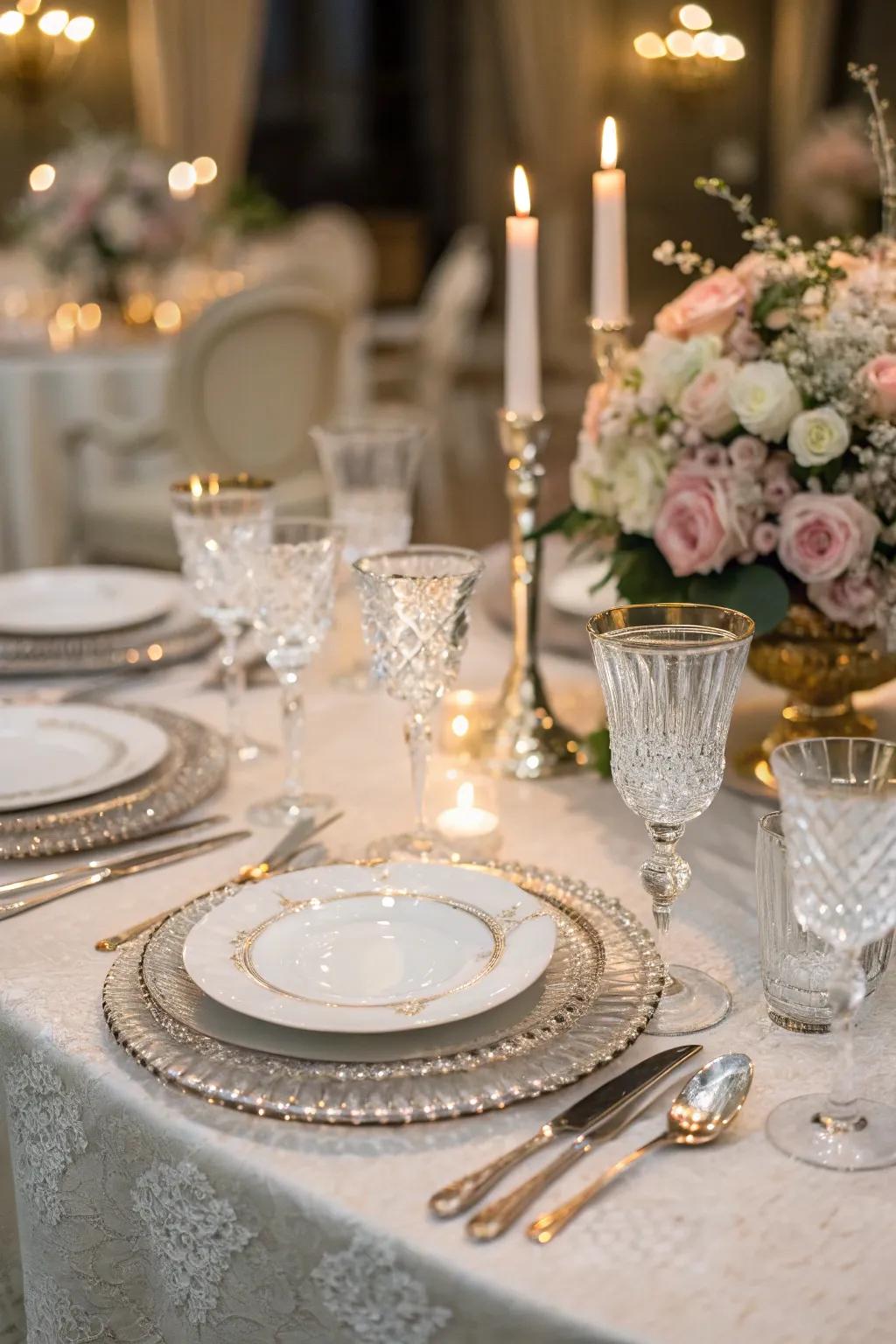 Timeless charm featuring crystal pieces and premium china
