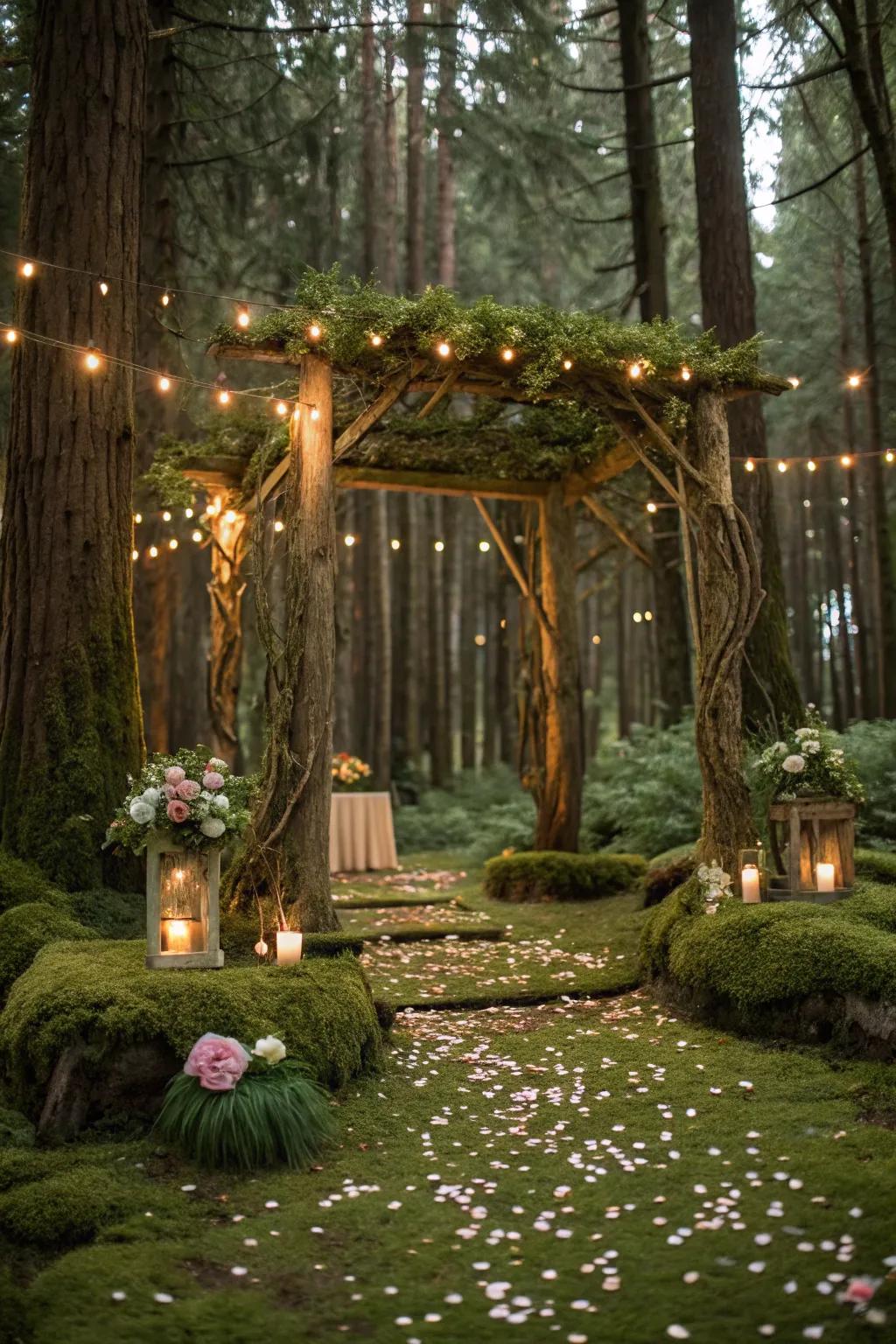 An enchanted forest wedding theme that brings nature&rsquo;s magic to life.