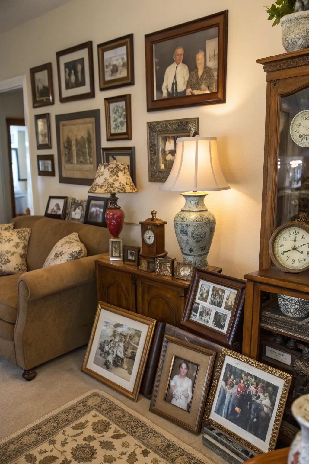 Personal touches bring individuality and warmth to the area.