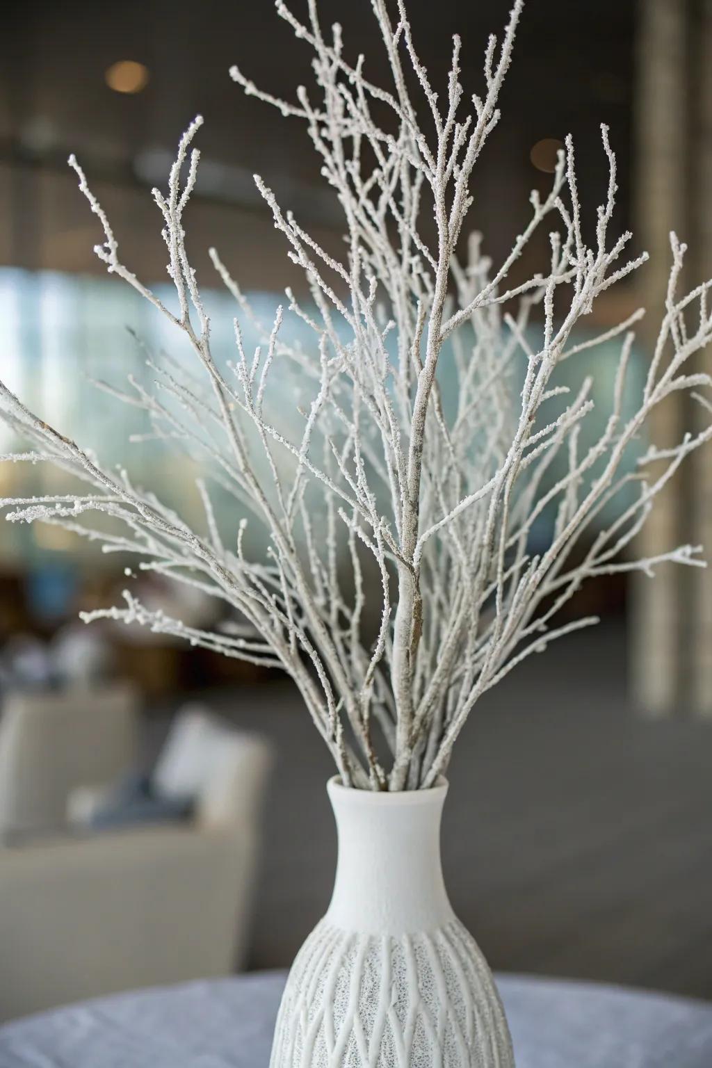 Sprigs that add a frosty accent to your decor.