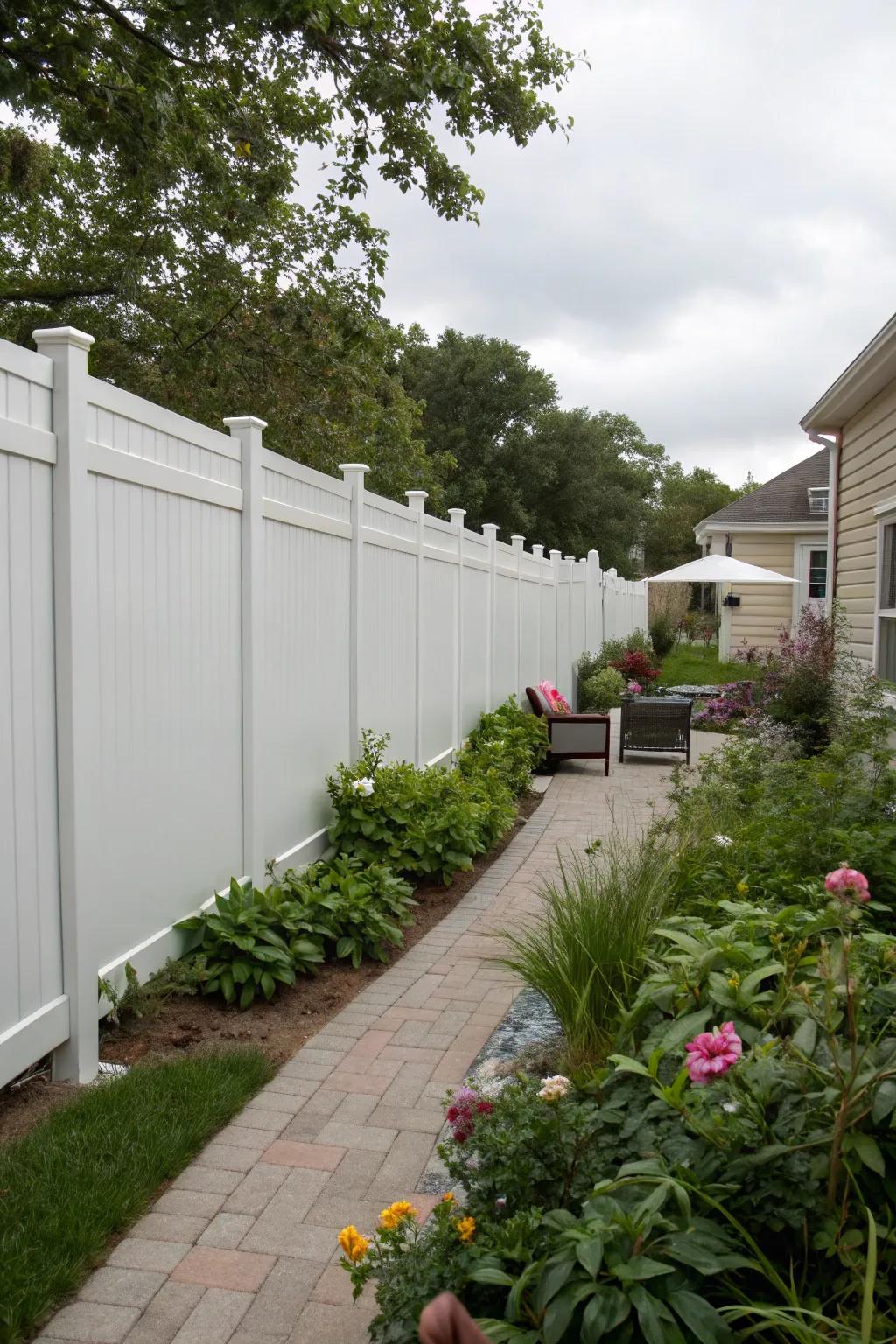A sound barrier fence offers peace and quiet in a busy place.