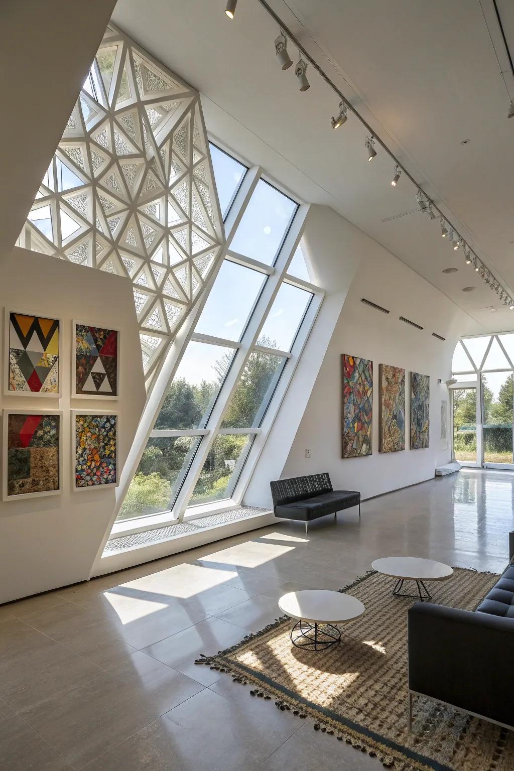 Geometric windows append modern panache.