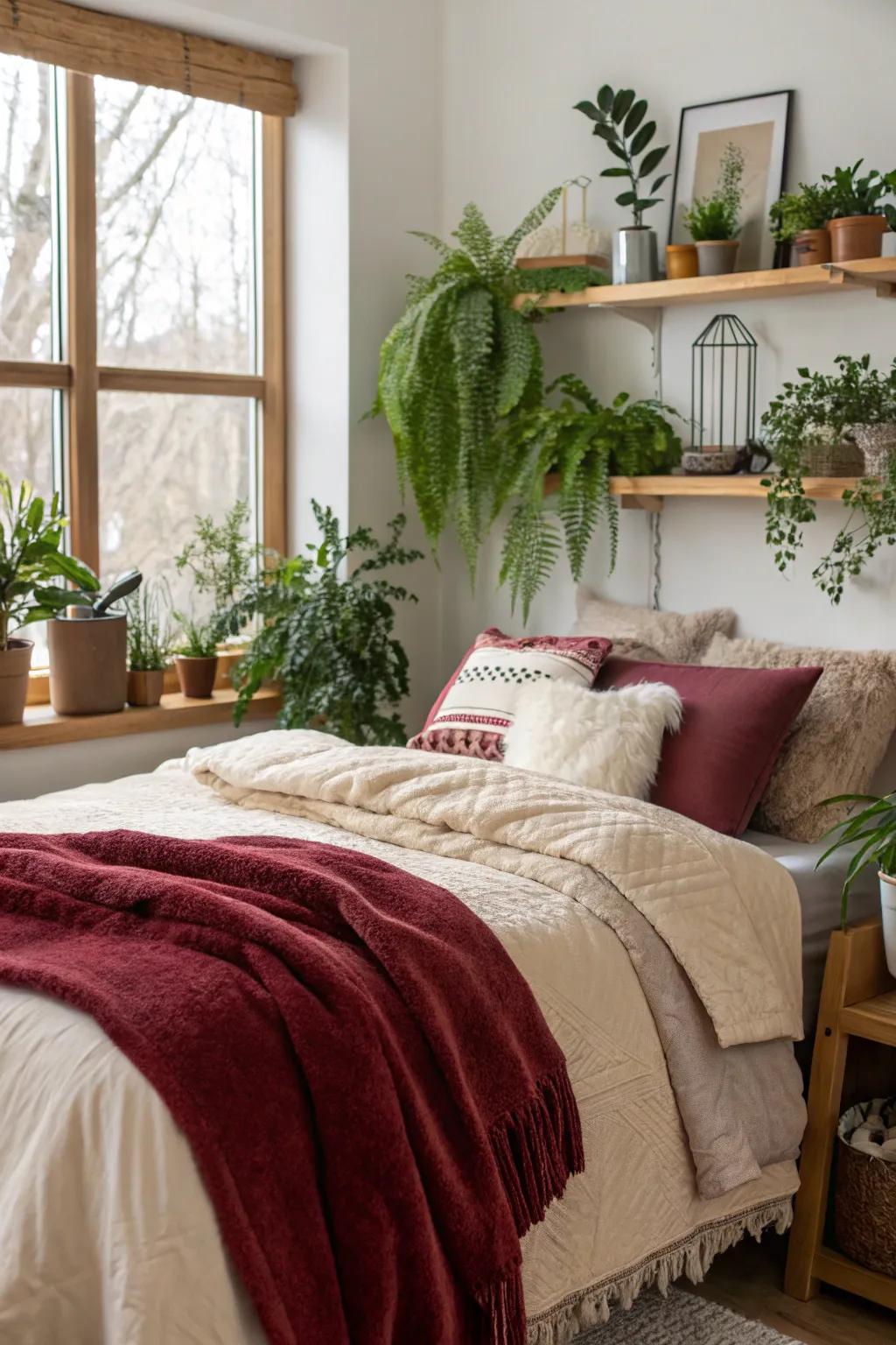 House plants refreshing and balancing your cozy winter decor.