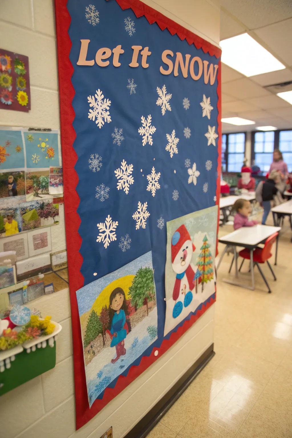 A timeless 'Allow Snowfall' theme swathes the board in winter enchantment.