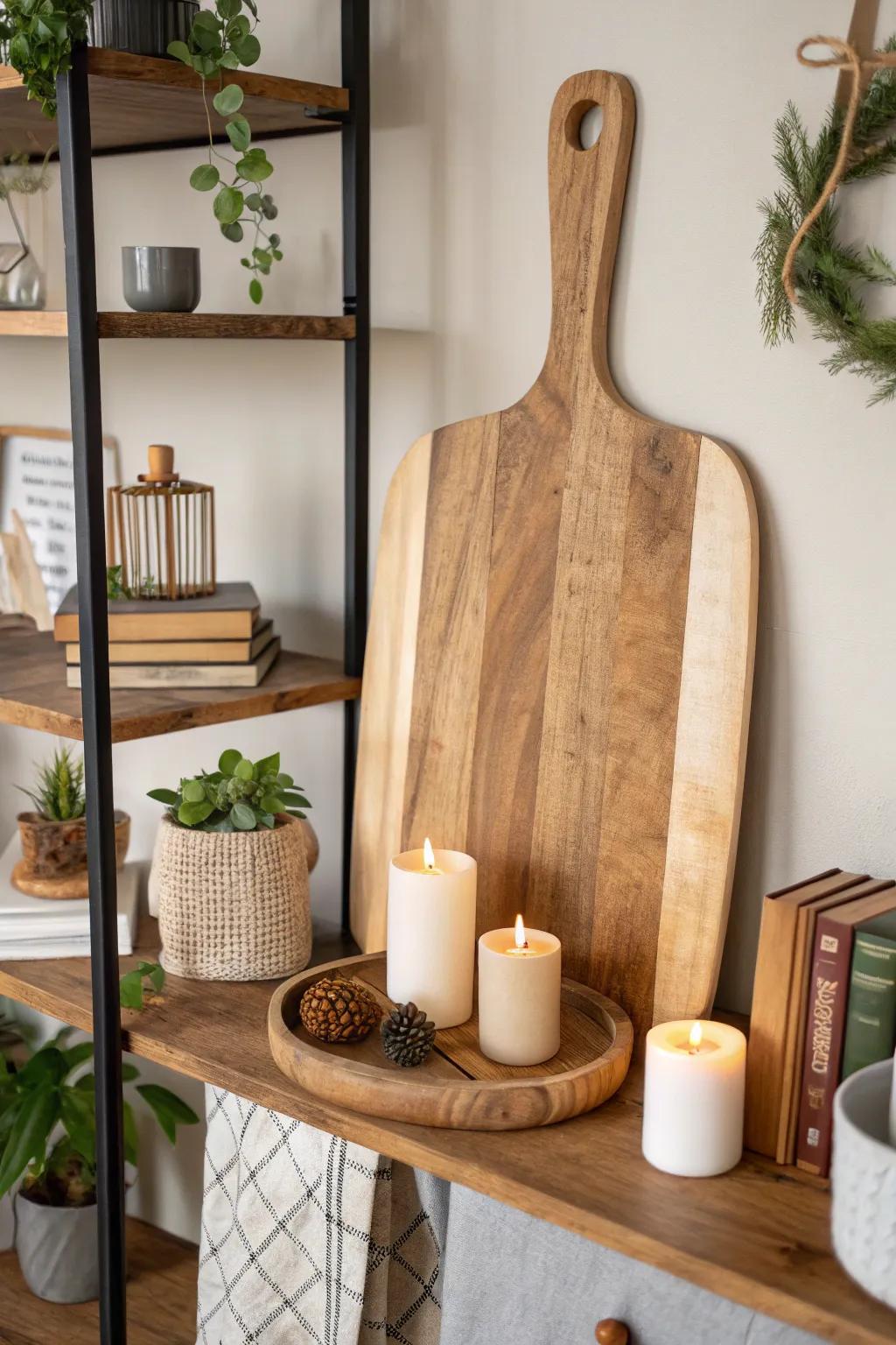 Perfect your shelf design using a grain plank scene.