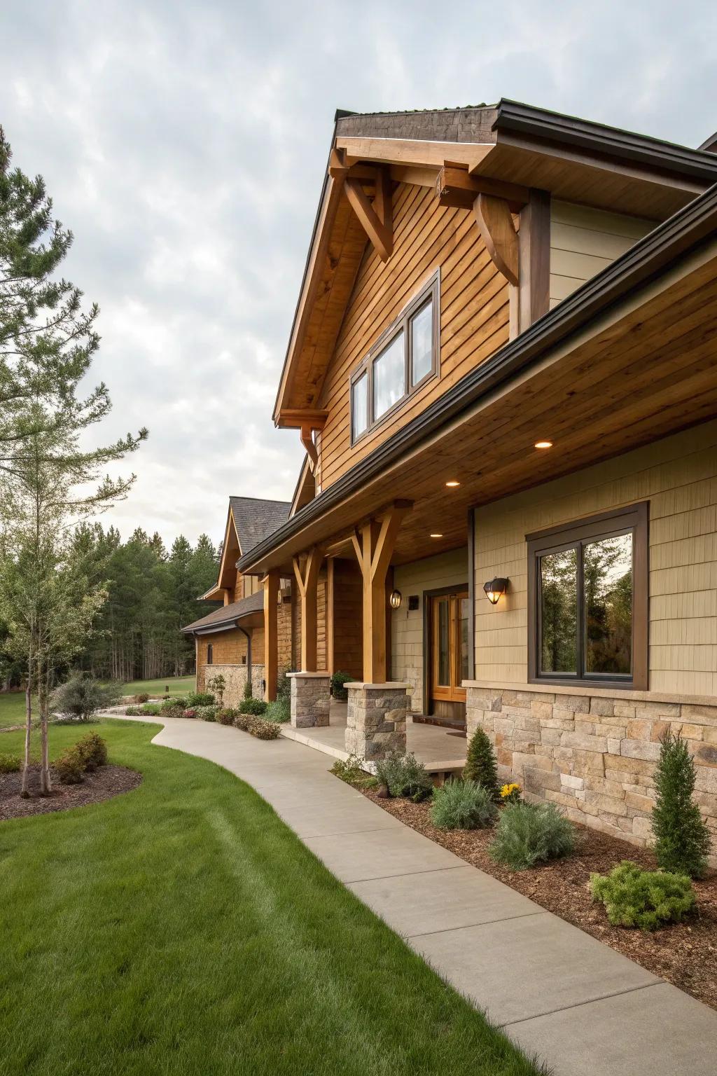 All-Natural finish timber soffits highlight the timber's inborn allure.