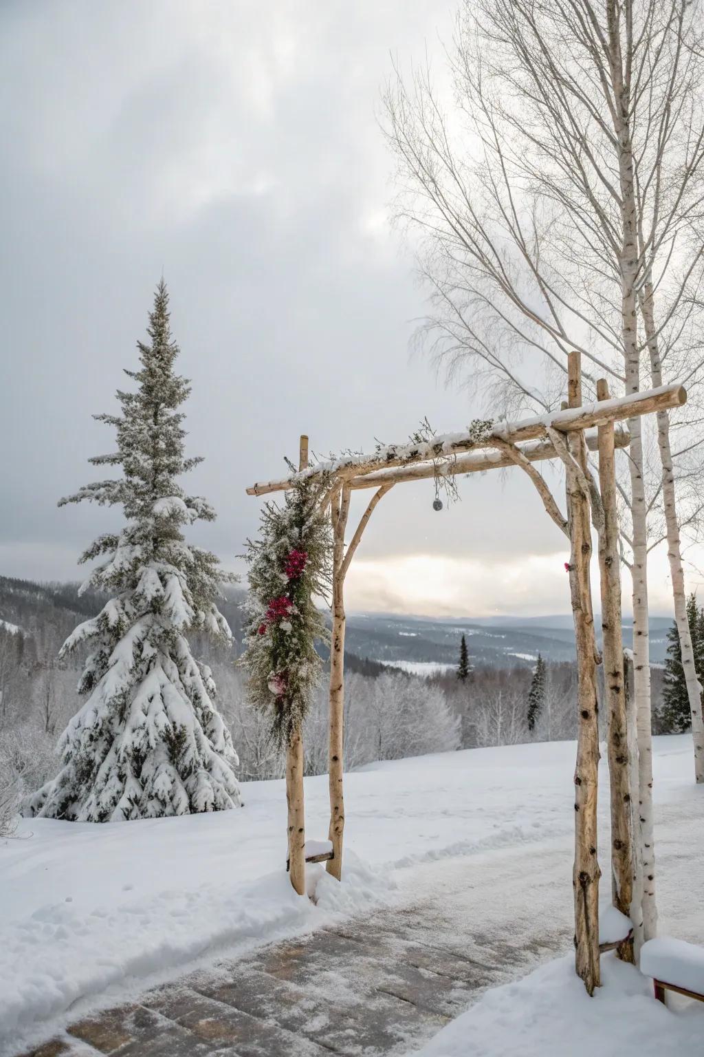 Birch timber adds a natural and cozy element to your wedding.