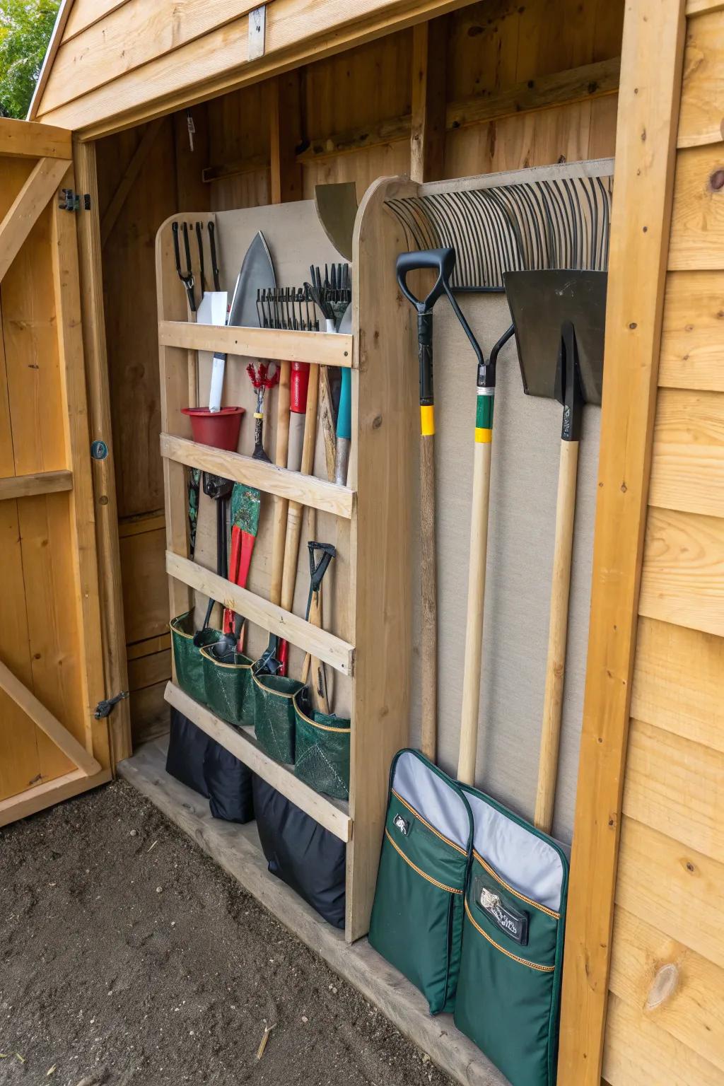 Convenient foldable tool organizers save area.