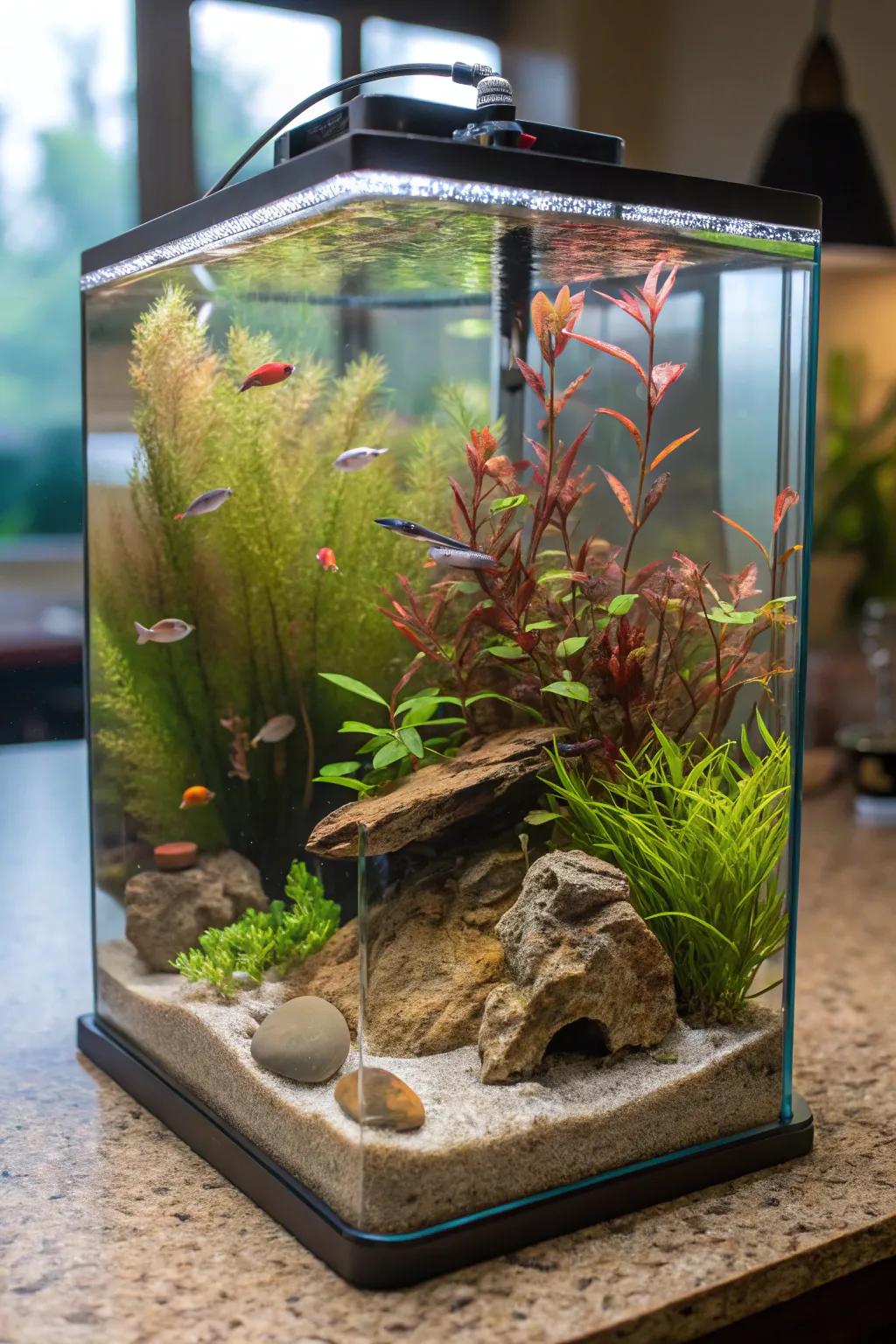 A biotope replication begets a credible and instructive layout.
