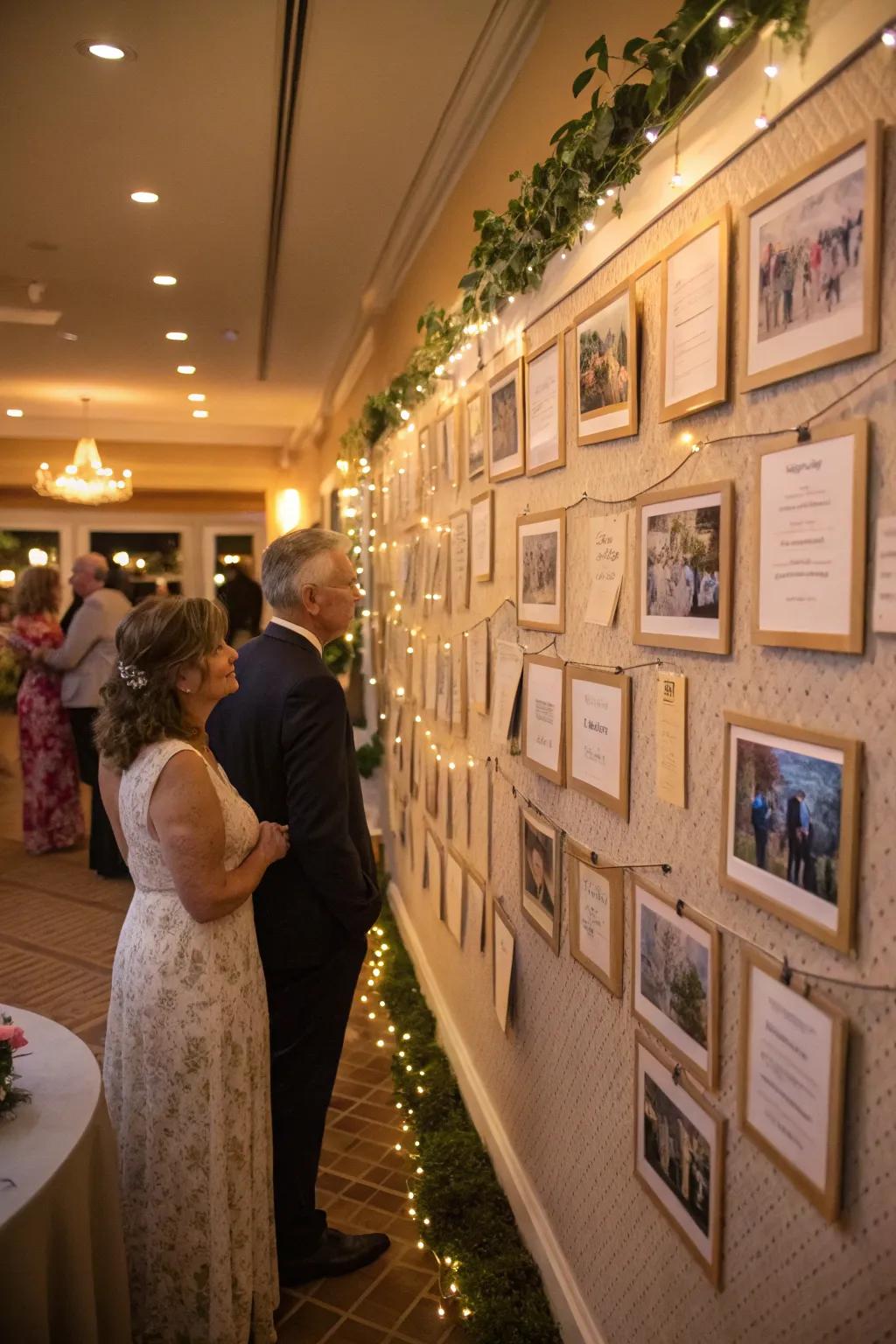 An interactive memory display celebrating cherished moments.