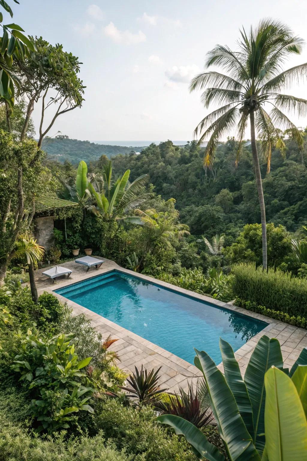 Turn your pool space into an exotic paradise.