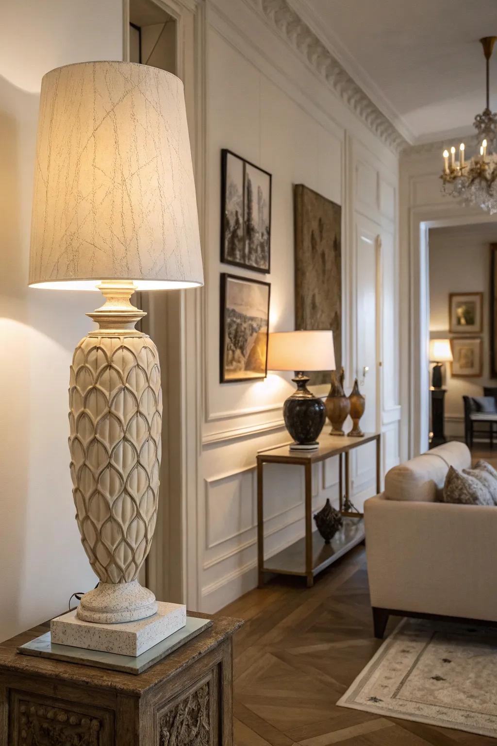 Designer lamps serve as art and light sources.
