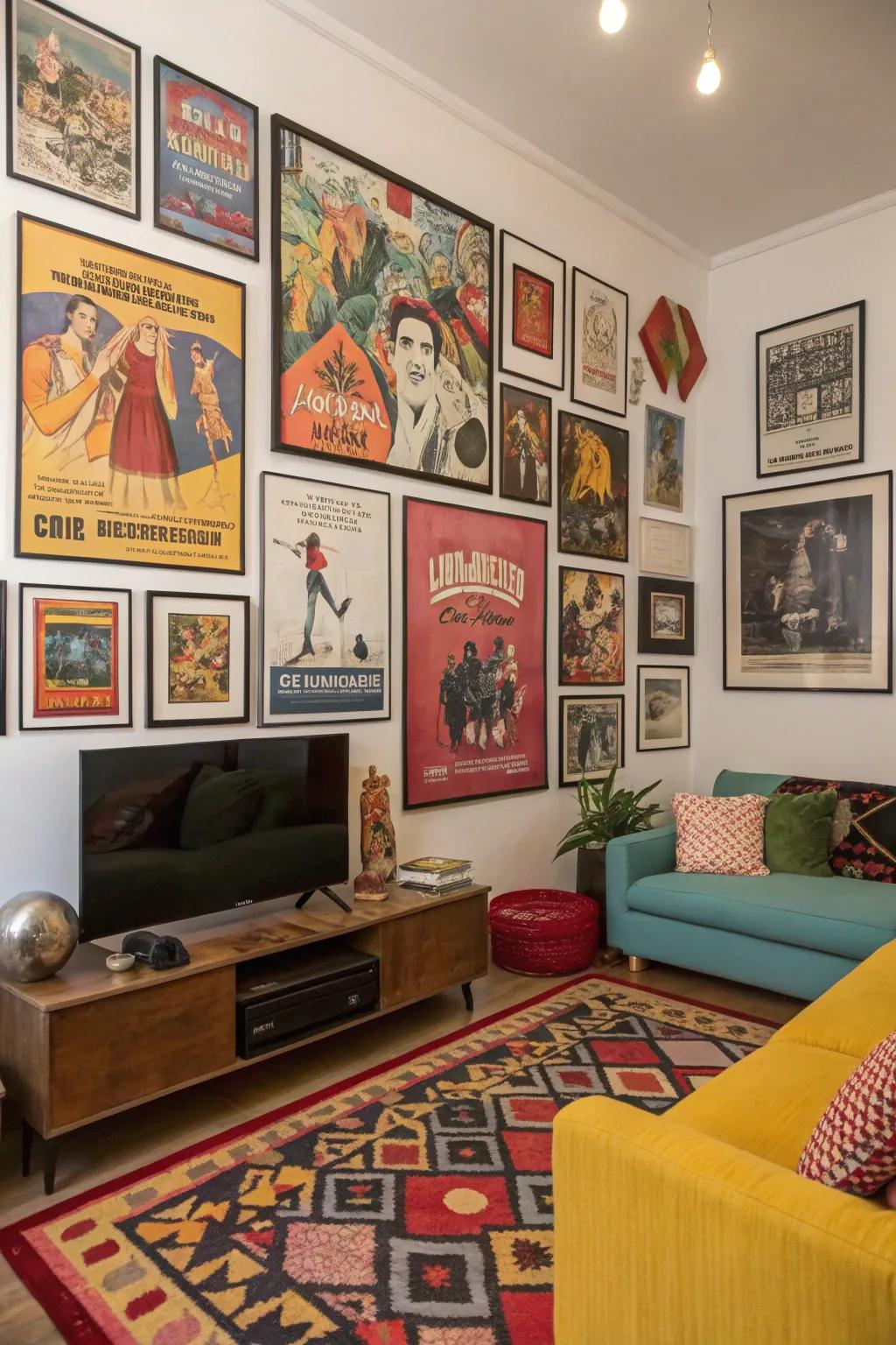 An eclectic collage showcases a mix of styles and personal interests.