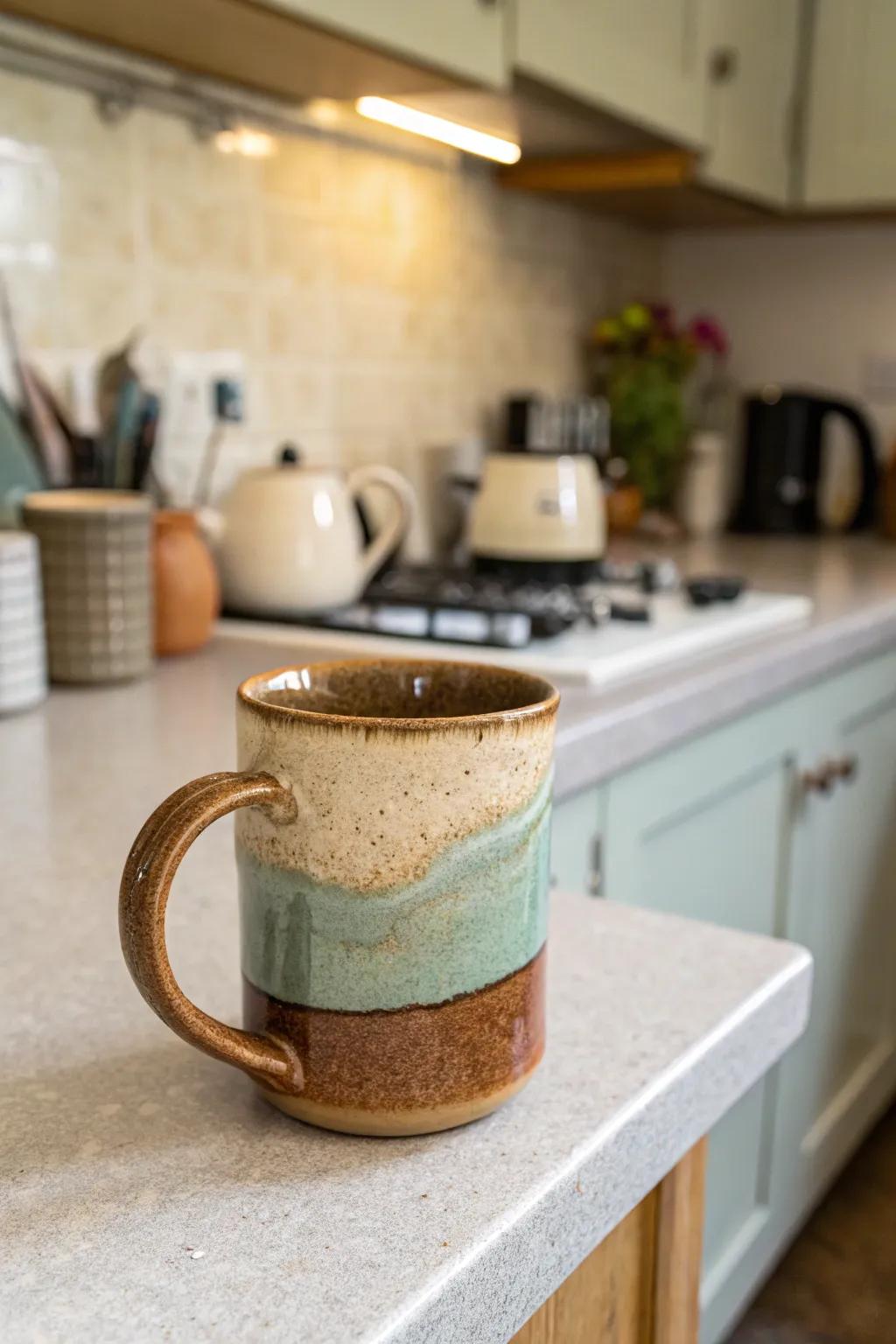 An artisan mug that provides a flawless fusion of functionality and artistry.