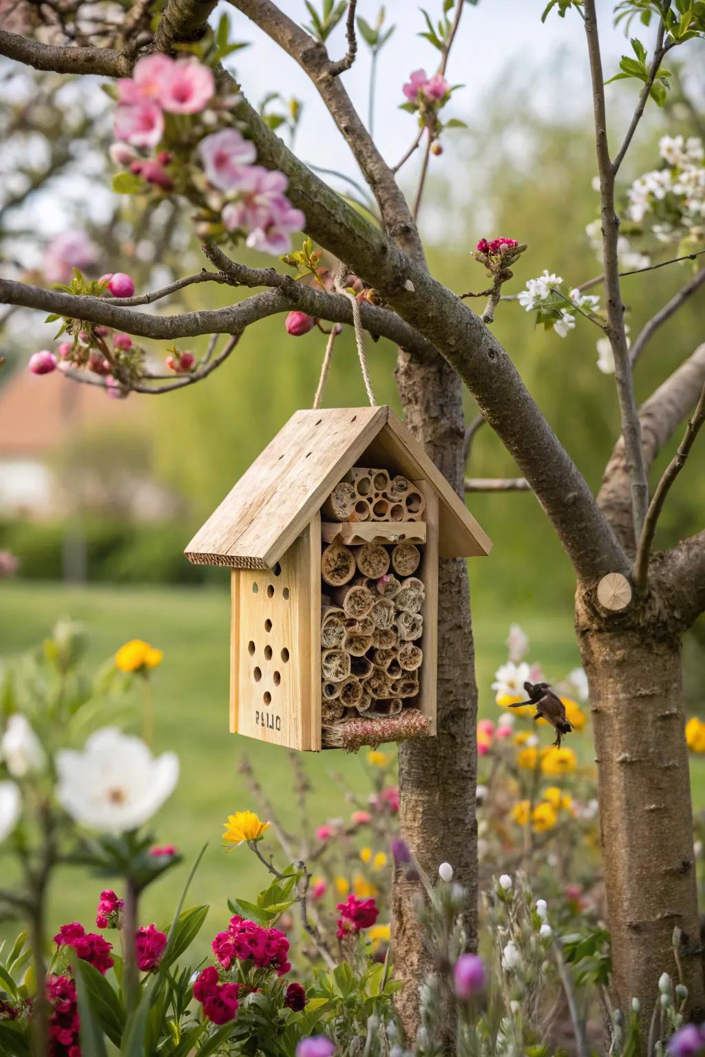 Welcome pollinators with a charming sanctuary.