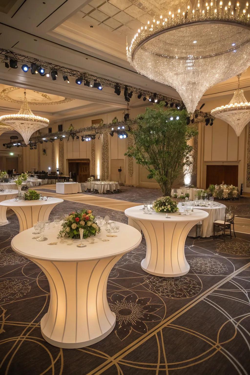 Redefine the arrangement with distinctive platform forms.