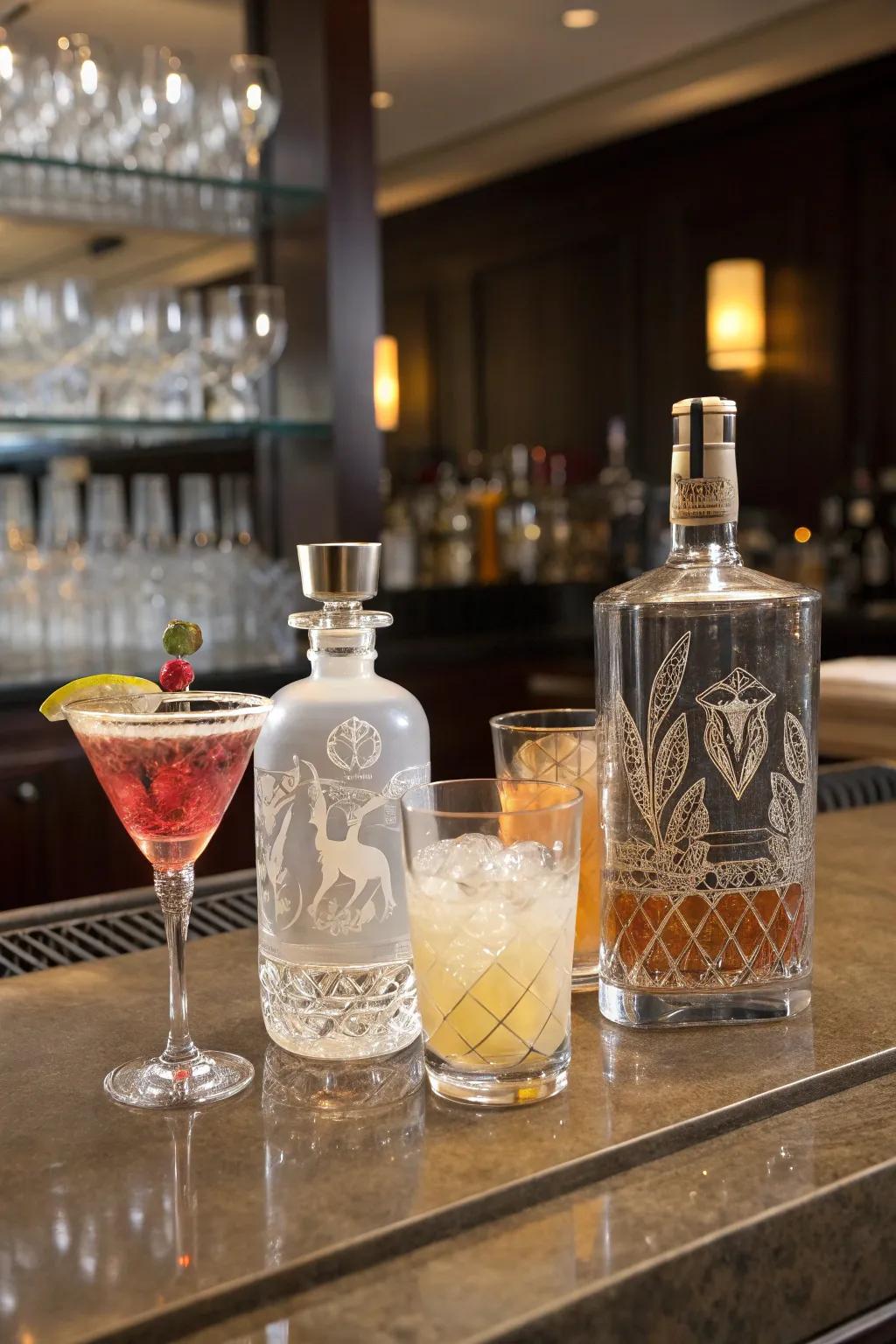 Personalized drinkware enhances your guests&rsquo; experience.