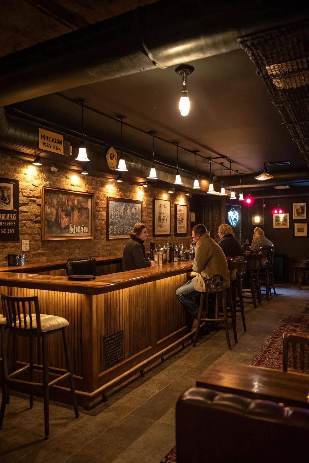 Cove illumination crafts a gentle, ambient effect.