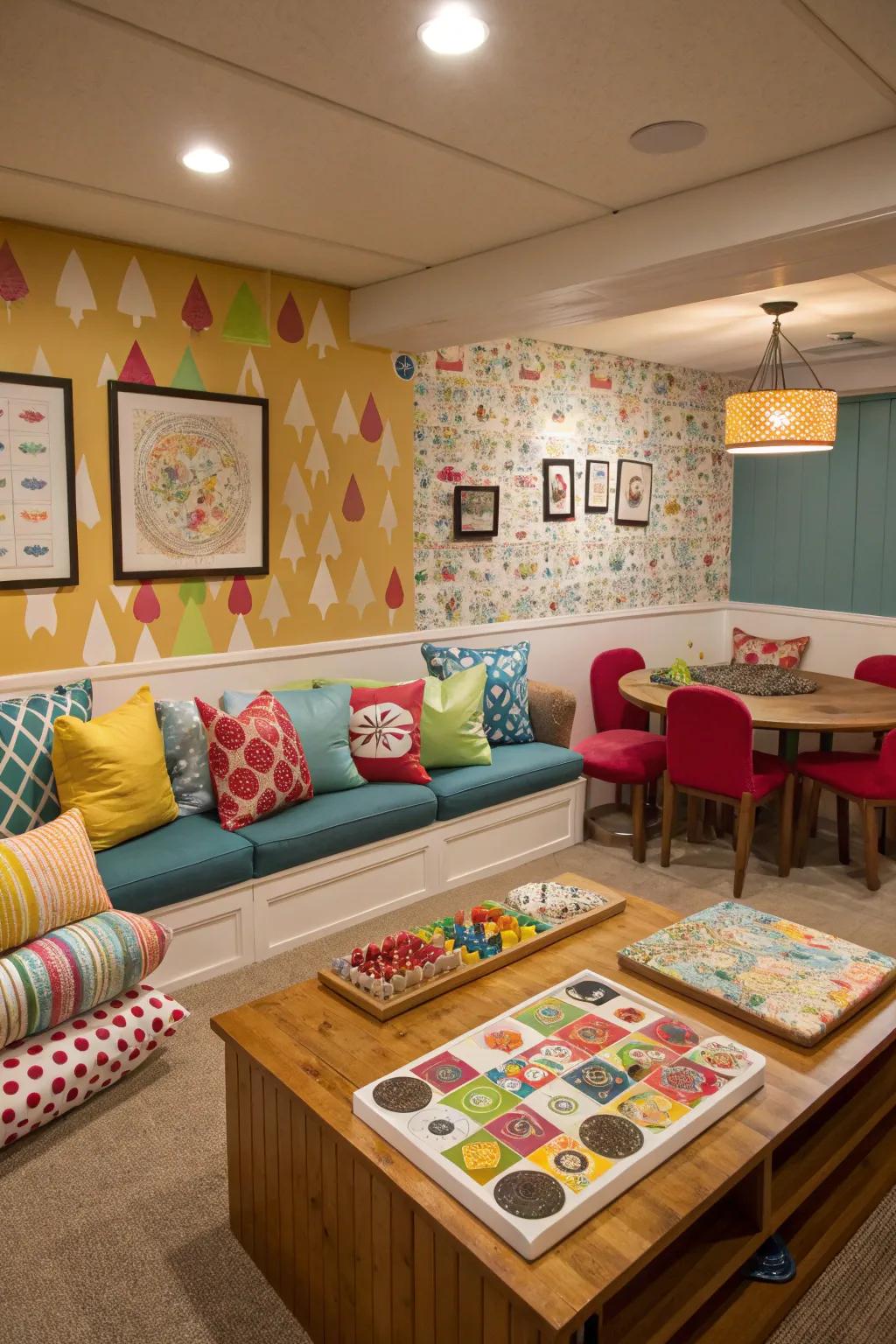 Design a play zone that delights family members of all ages.