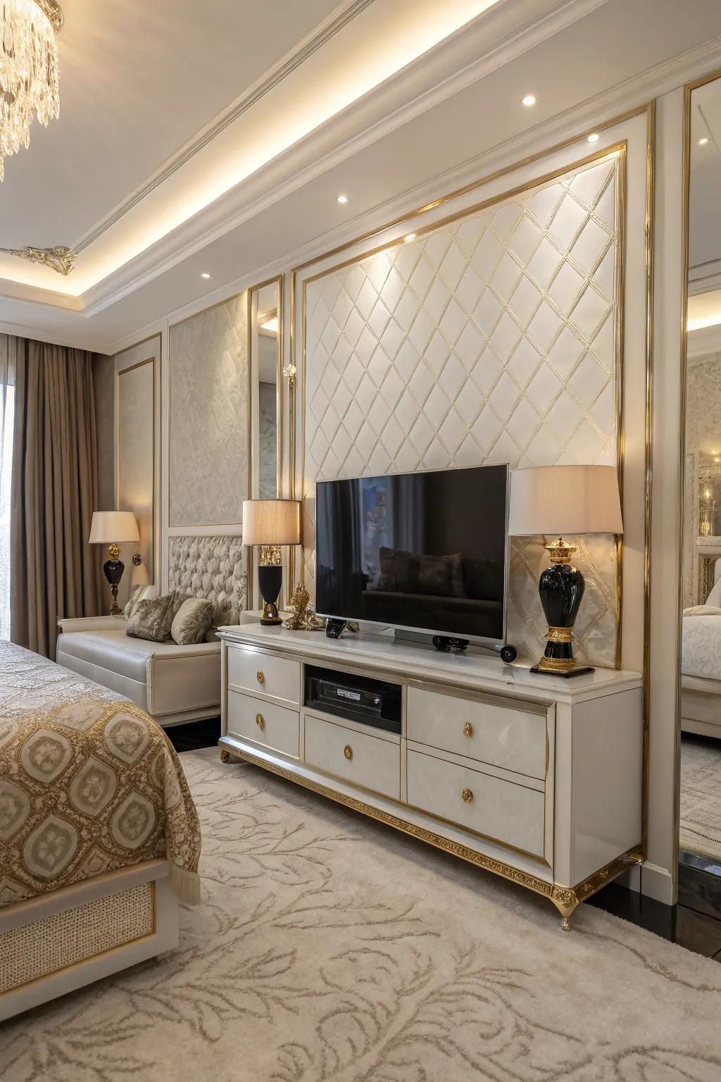 High-gloss finishes add elegance and luxury.