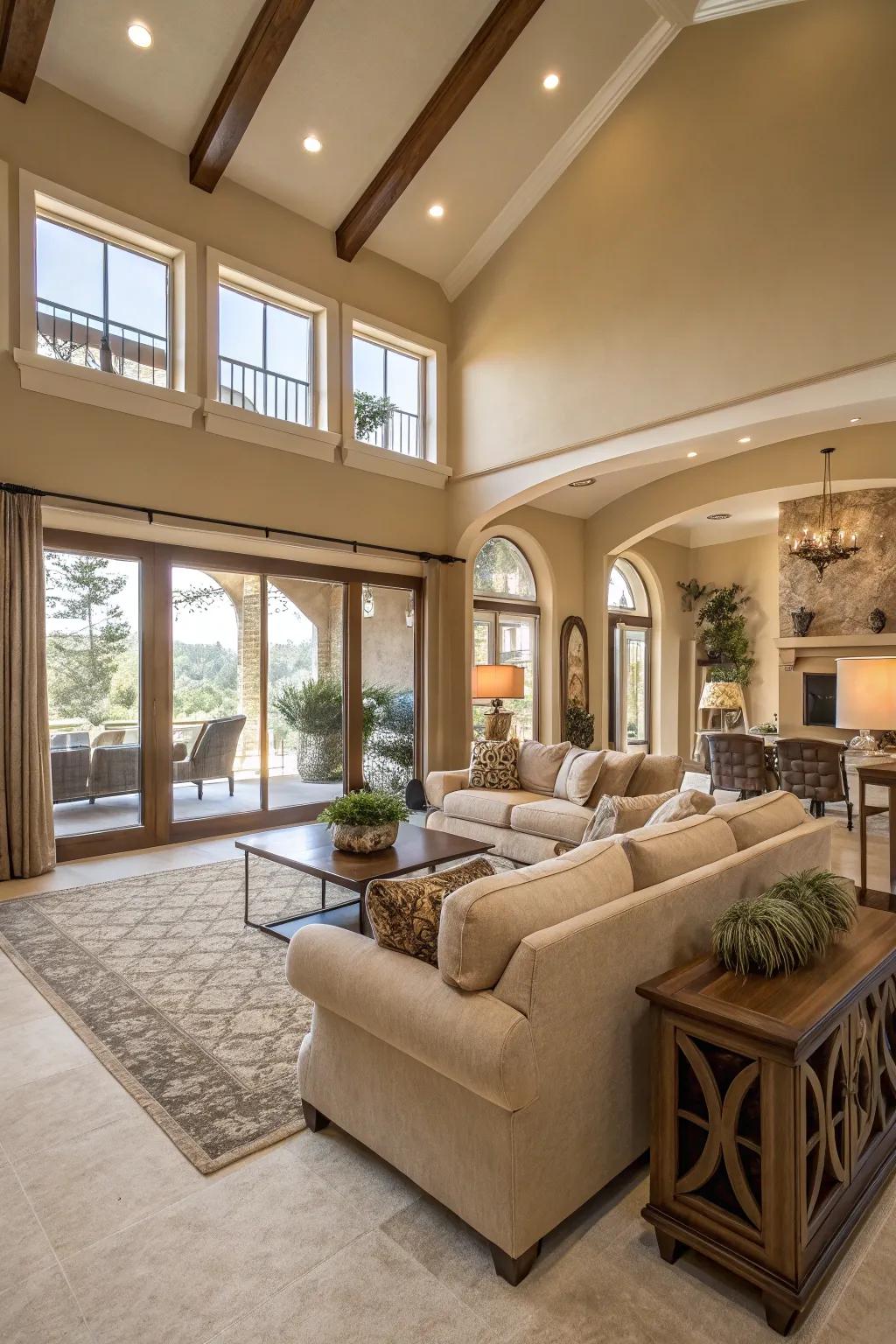 Open arrangement designs enhance fluidity and space.