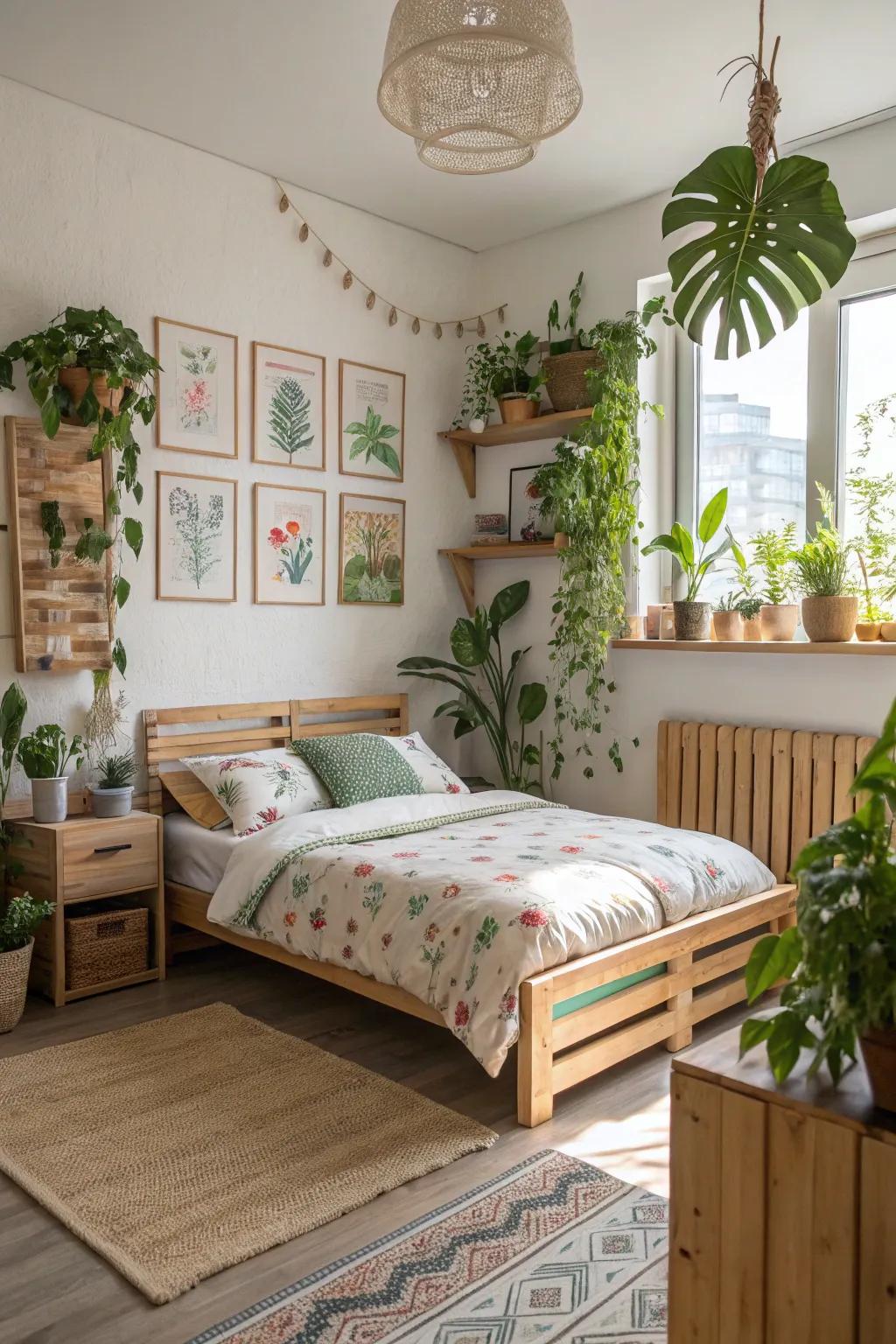 Natural elements that infuse the space with a sense of liveliness.