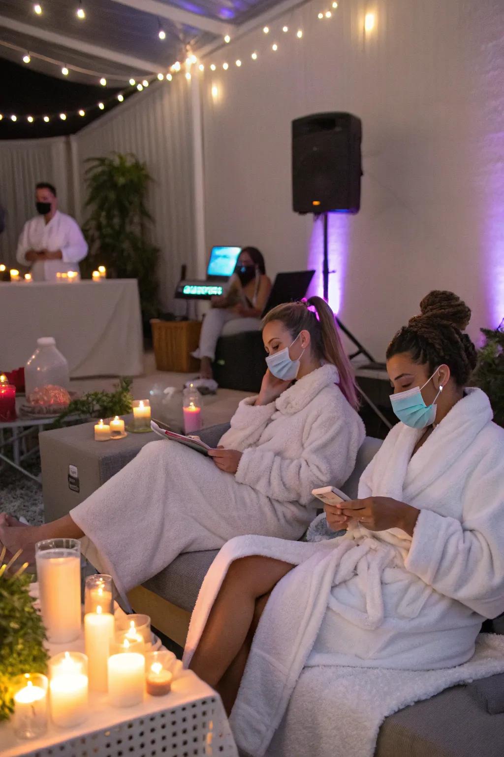 Unwind and pamper with a relaxing spa retreat theme.