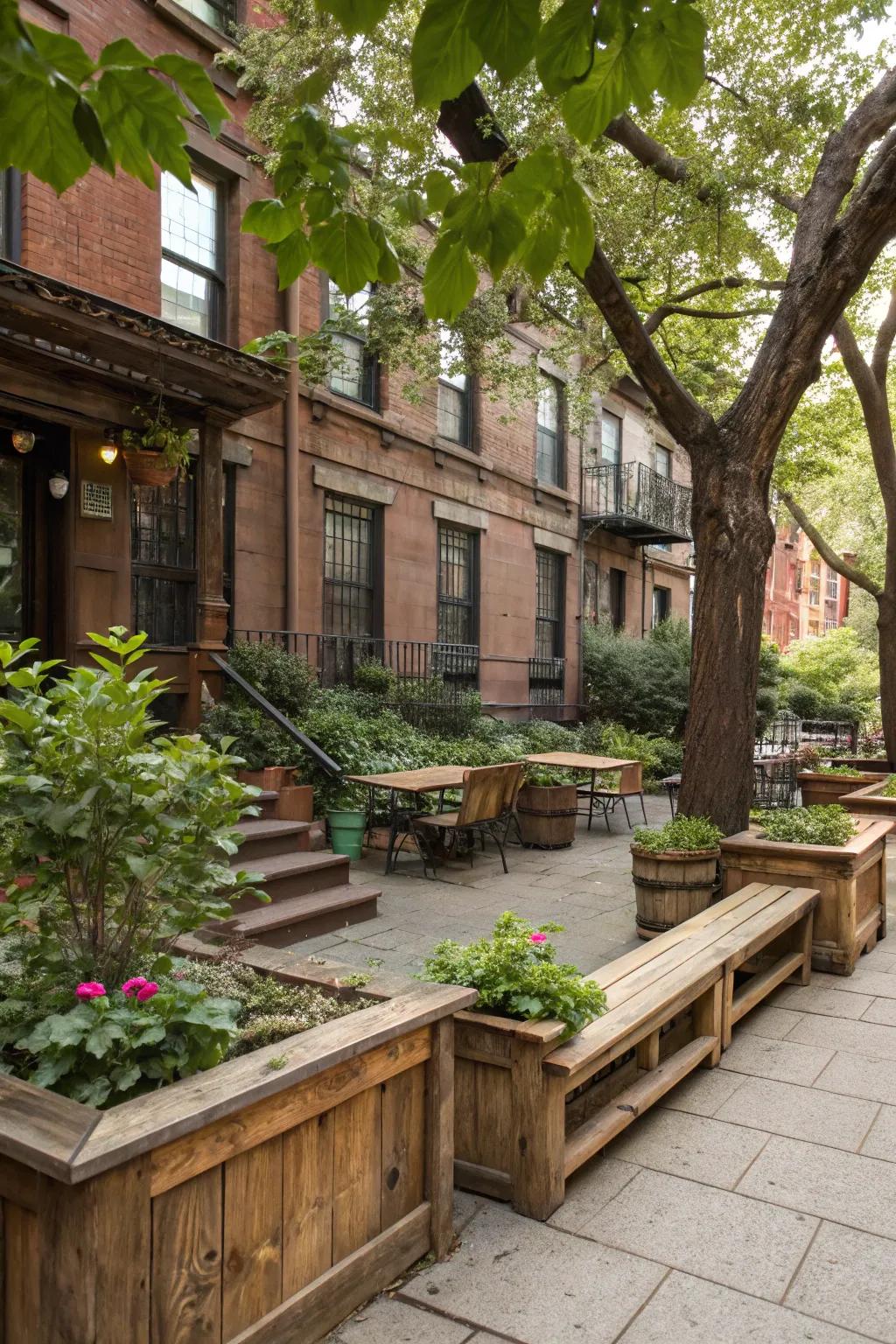 Reclaimed wood brings charm and sustainability to the backyard.