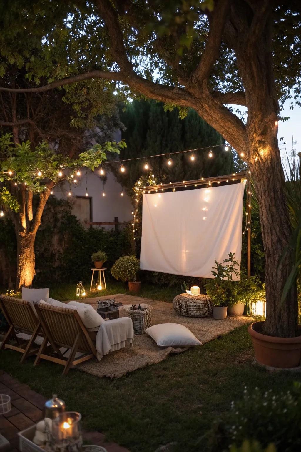 An outdoor cinema turns your garden into a movie-loving haven.